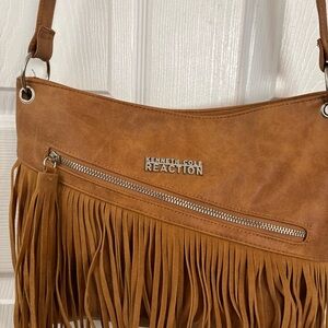 Kenneth Cole Reaction Brown Fringe Shoulder Bag